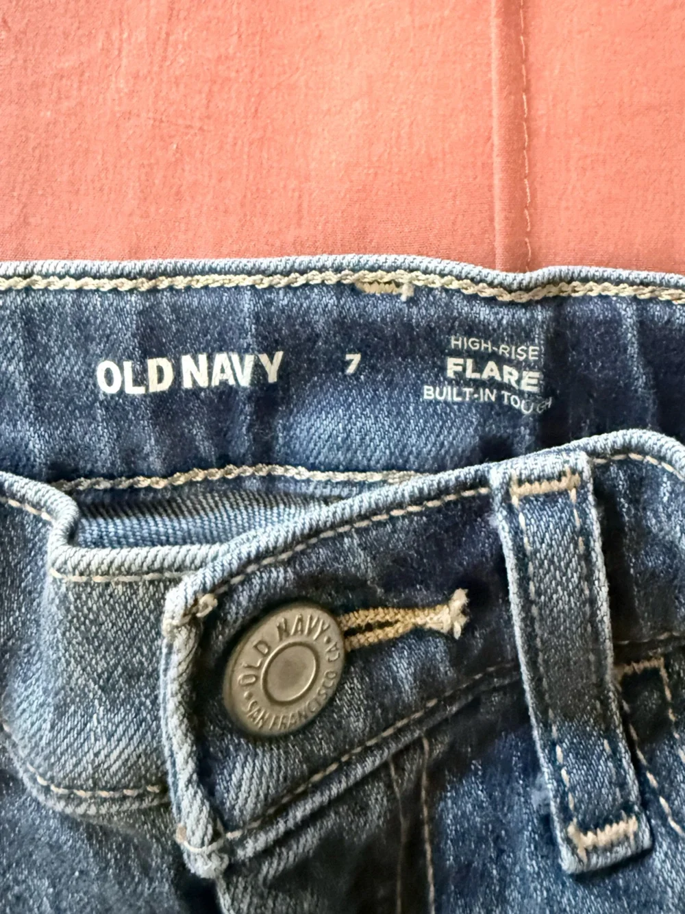 Old Navy Size 7 Flare leg Jeans with Side Studs